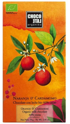 Bio Milk Chocolate 46 % Cocoa Orange-Kardamom
