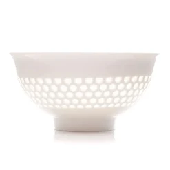 Bowl Mani, Porzellan, weiß, / 270 ml / mit Lochmuster