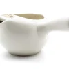 Japankanne (Kyusu) - offen weiß mit Metallsieb