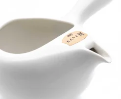 Japankanne (Kyusu) - offen weiß mit Metallsieb