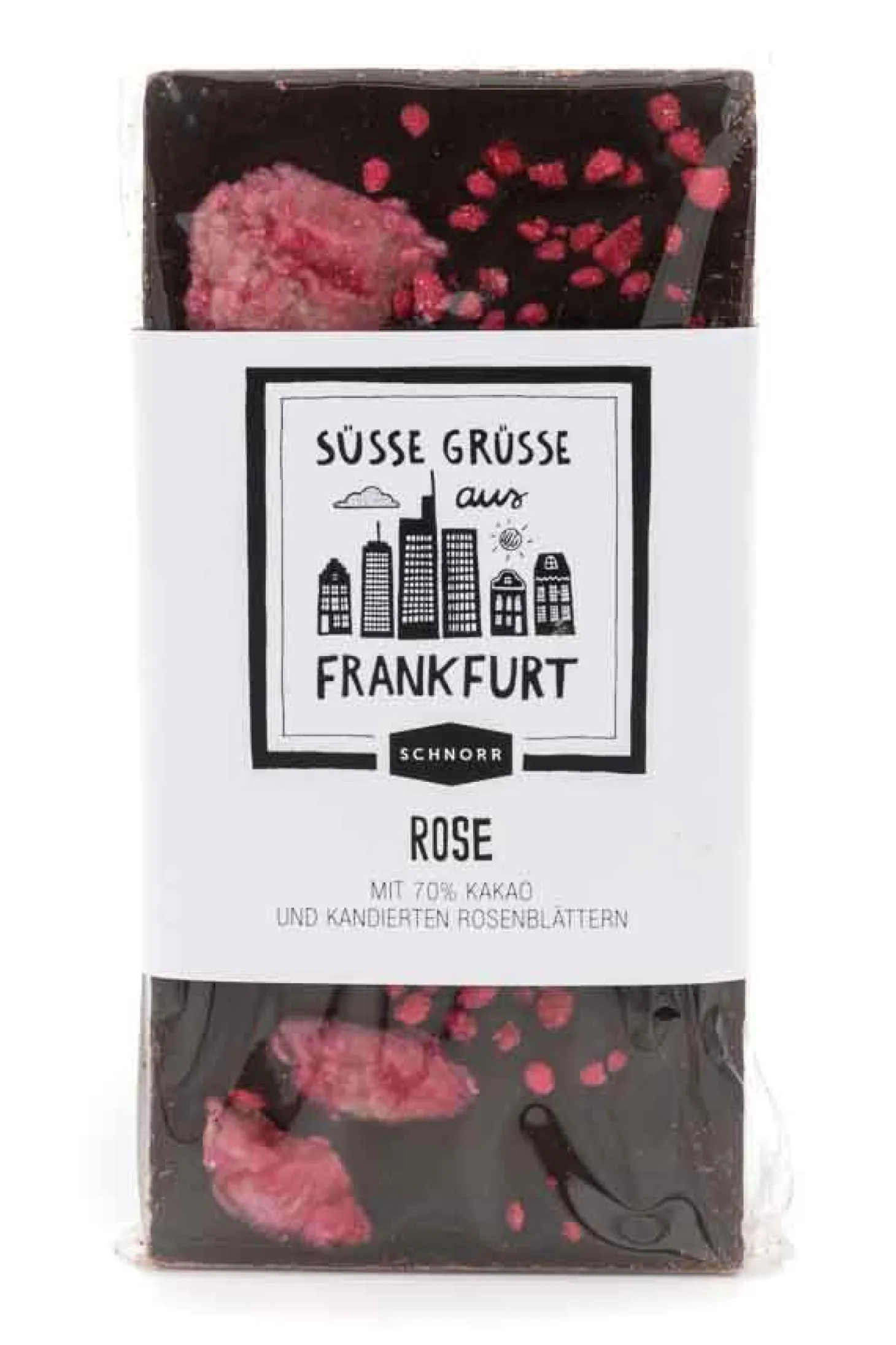 Kandierte Rosenschokolade