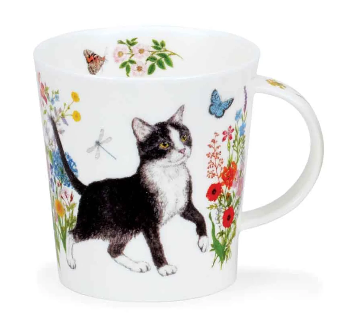 Lomond Floral Cats Black & White 0,32L - Dunoon