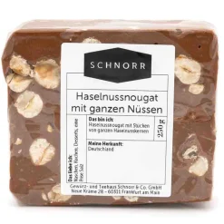 Nussnougat - dunkel mit ganzen Nüssen