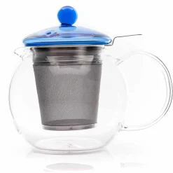 Teekanne Fabi, mit Filter blau, 0,7 l Glas