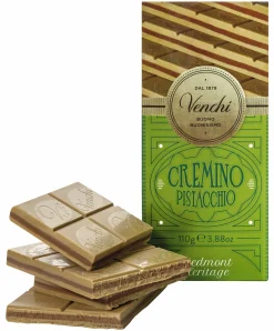 Venchi Tafel Pistachio Cremino - Gianduia-Pistazienschokolade, leicht gesalzen